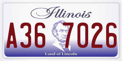 IL license plate A367026