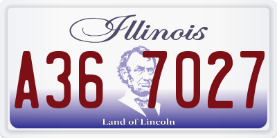 IL license plate A367027