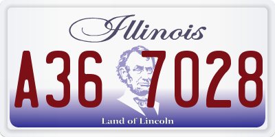 IL license plate A367028