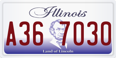 IL license plate A367030