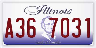 IL license plate A367031