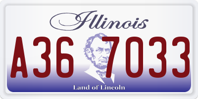 IL license plate A367033