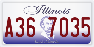 IL license plate A367035