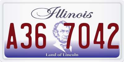 IL license plate A367042