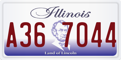 IL license plate A367044