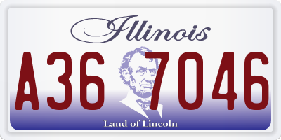 IL license plate A367046