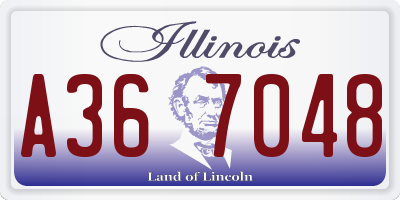 IL license plate A367048