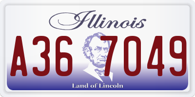 IL license plate A367049