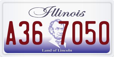 IL license plate A367050