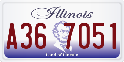 IL license plate A367051