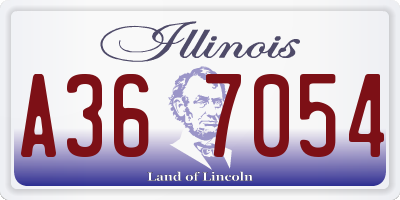 IL license plate A367054