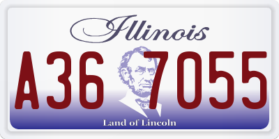 IL license plate A367055
