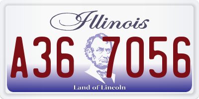 IL license plate A367056