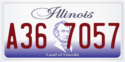 IL license plate A367057