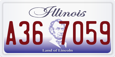 IL license plate A367059