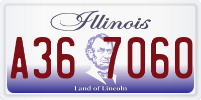 IL license plate A367060