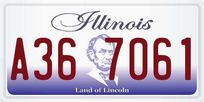 IL license plate A367061