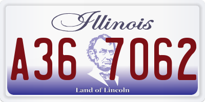 IL license plate A367062
