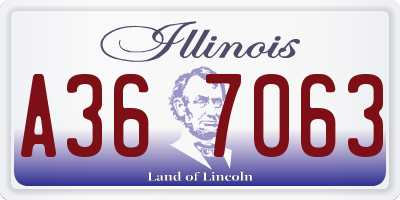 IL license plate A367063