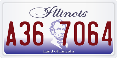 IL license plate A367064