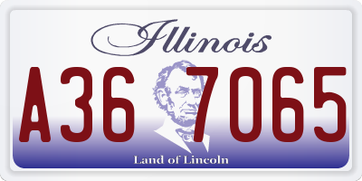 IL license plate A367065