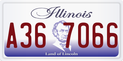 IL license plate A367066