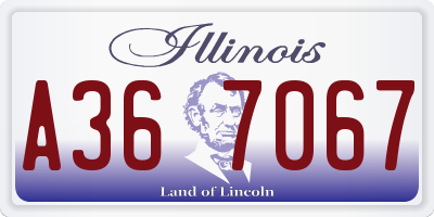 IL license plate A367067