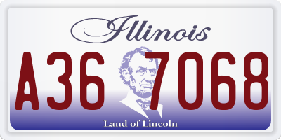 IL license plate A367068