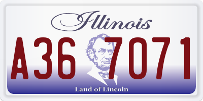 IL license plate A367071