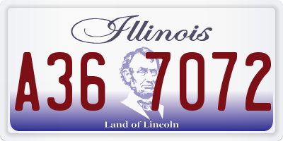 IL license plate A367072