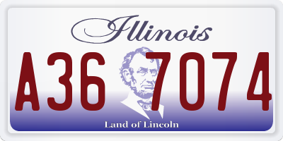 IL license plate A367074