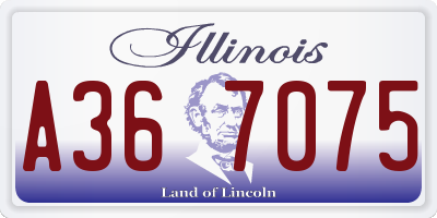 IL license plate A367075