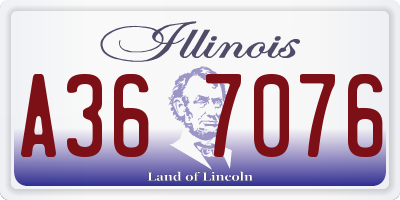 IL license plate A367076