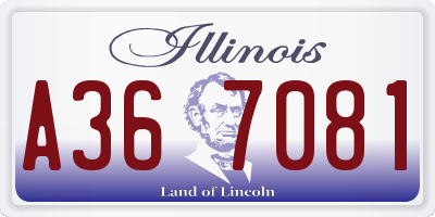 IL license plate A367081