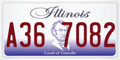 IL license plate A367082
