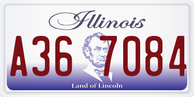 IL license plate A367084