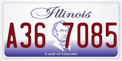 IL license plate A367085