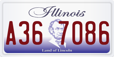 IL license plate A367086