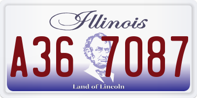IL license plate A367087