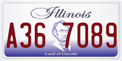 IL license plate A367089
