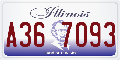 IL license plate A367093