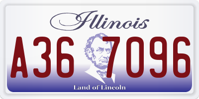 IL license plate A367096