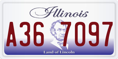 IL license plate A367097