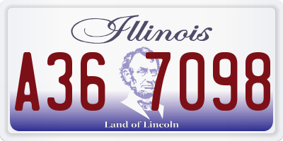 IL license plate A367098