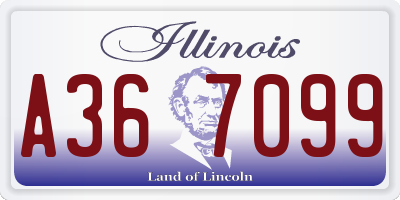 IL license plate A367099