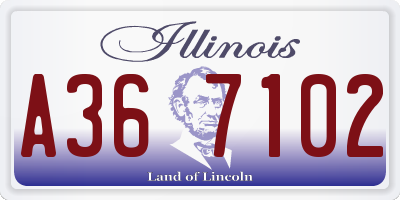 IL license plate A367102