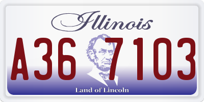 IL license plate A367103