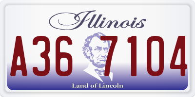 IL license plate A367104