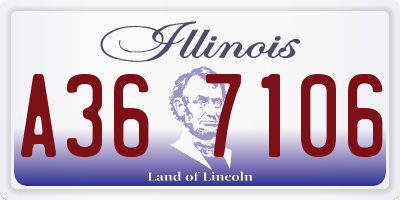 IL license plate A367106