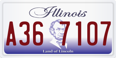 IL license plate A367107